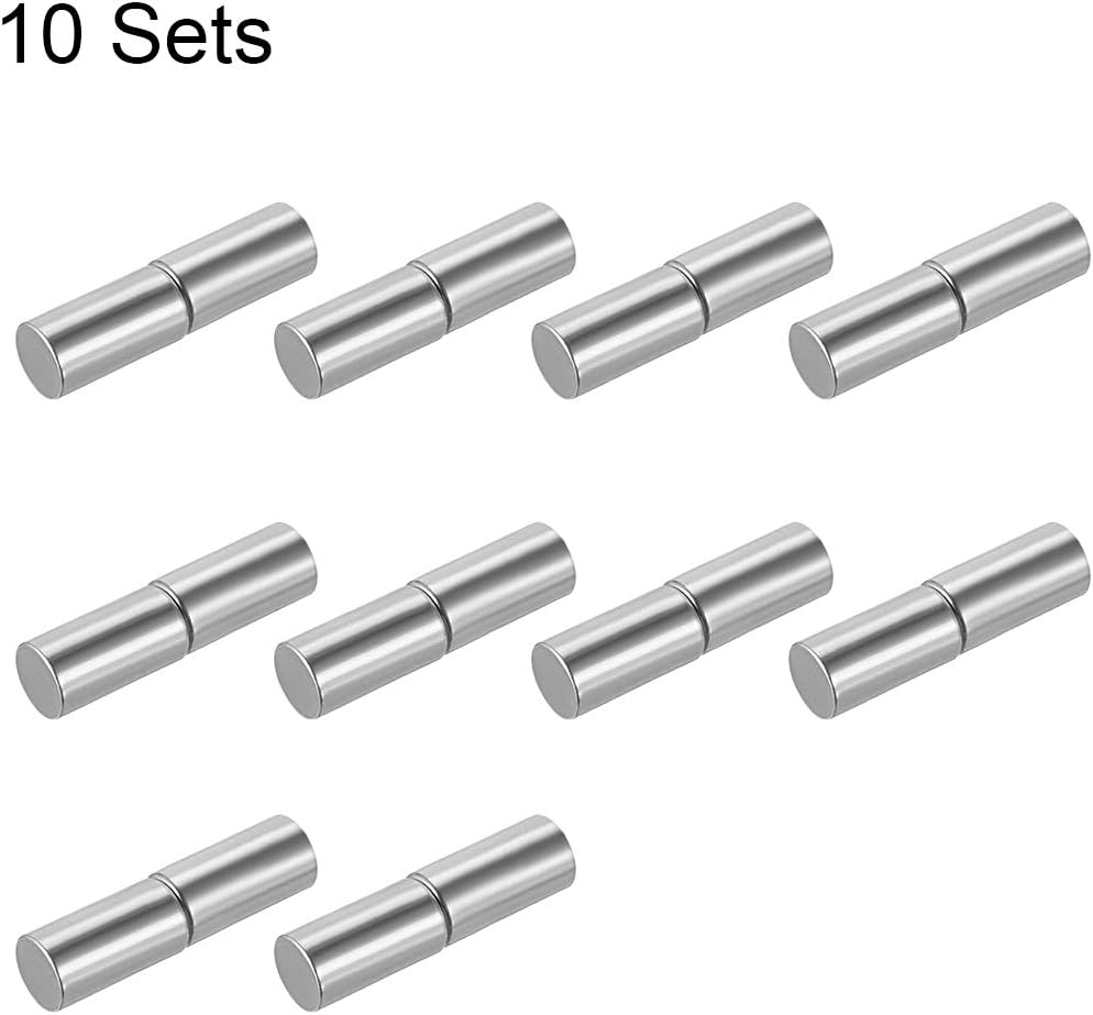 uxcell Home Gate Door Window Part Male to Female Steel Hinge Pin 37mmx9mm 10 Sets