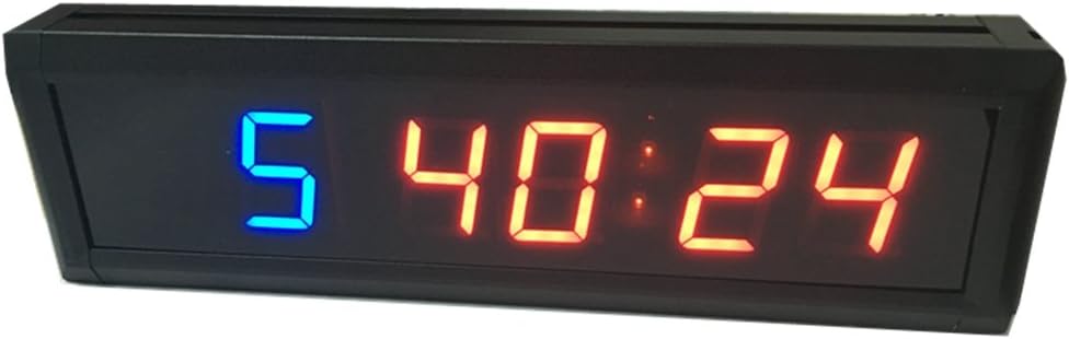 AZOOU Internal Training Timer Gym Boxing Tabata Stopwatch Led Wall Clock for Fitness W/Remote Control