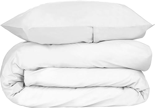 Miniatura 9 de Nate Home by Nate Berkus - Juego de funda de edredón de percal de algodón de 200 hilos, 2 piezas, fresco, fresco y transpirable de mDesign, tamaño