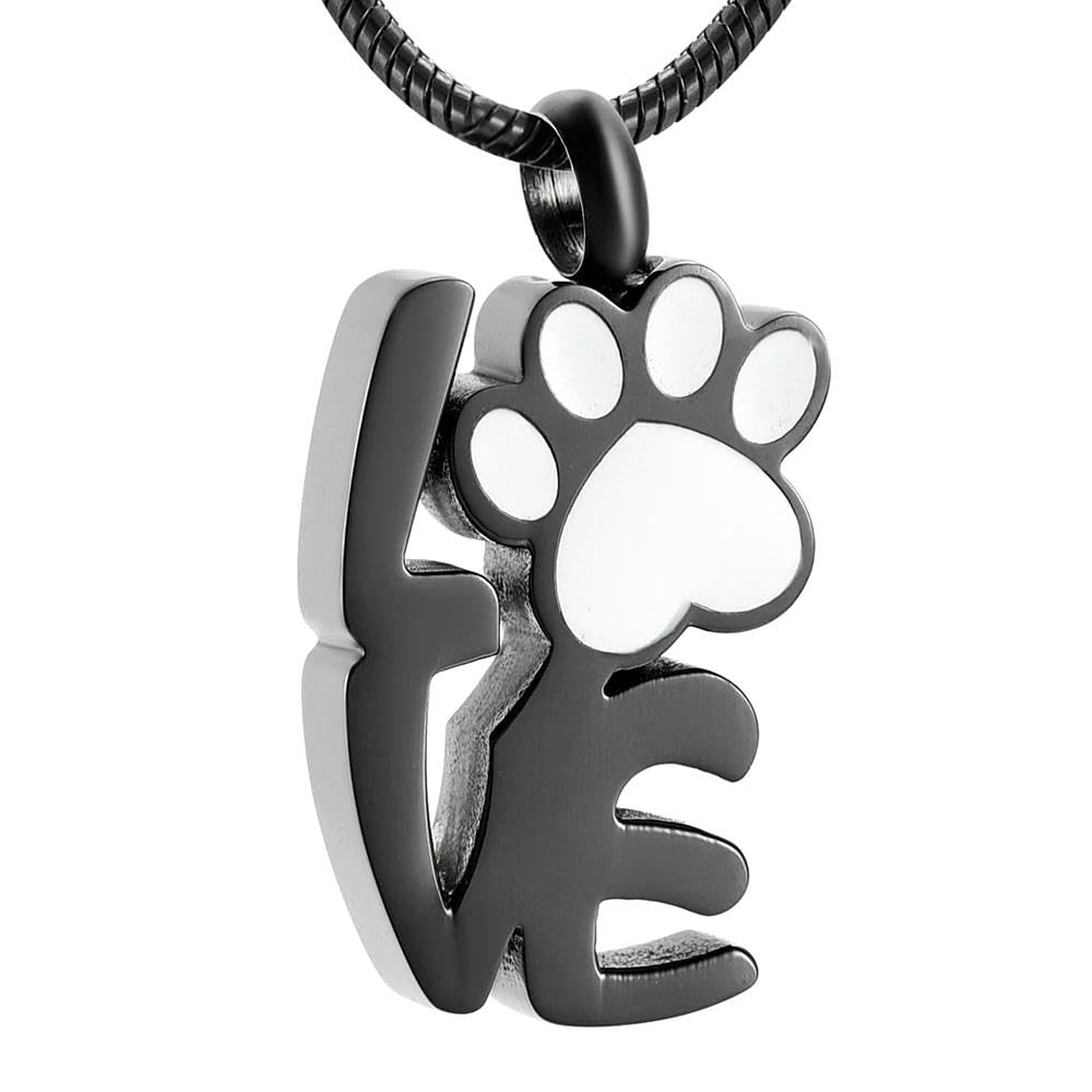Bijou de crémation haut de gamme avec pendentif urne noir