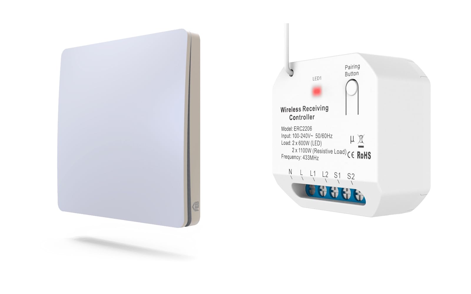 Kit Pulsante E RELE' WiFi Alexa E Google Home 9303