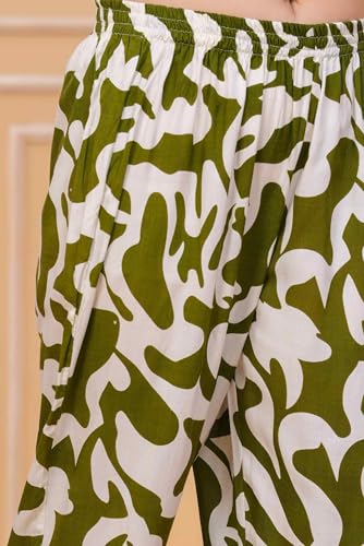 Image of Women's Printed Night Suit Set Pajama with Top Lightweight Soft & Comfy Sleepwear for Girls & Women