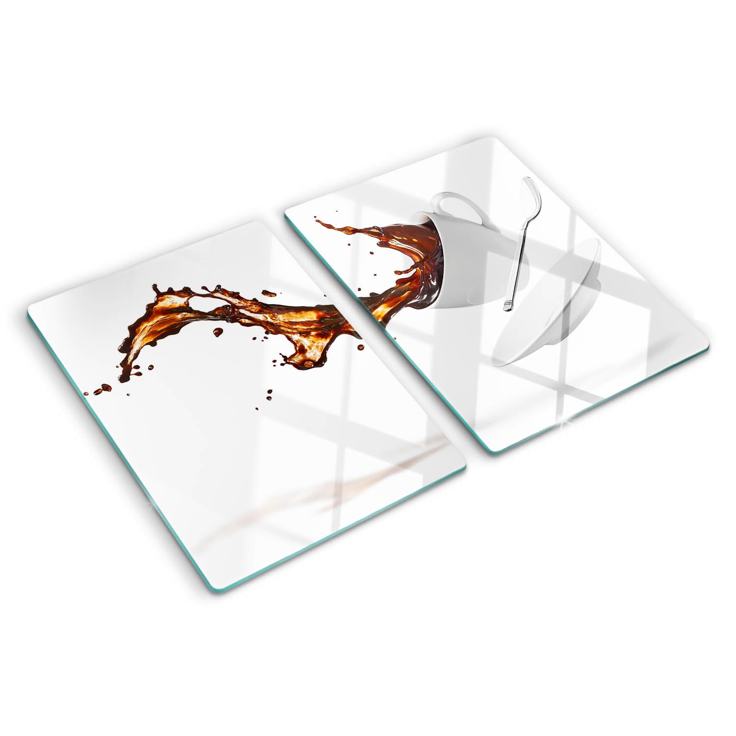 Planche de cuisine en verre résistant à la chaleur 2x40x52 cm symétrique