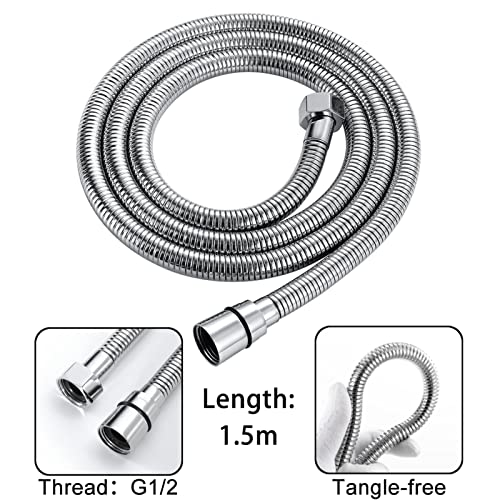 Ducha de mano cromada con manguera acero inoxidable 1.5 m miniatura 7