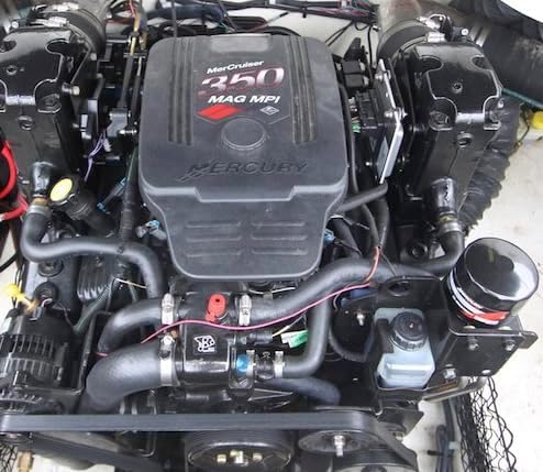 5.0L 5.7L 6.2L MAG MPI 350 w/BRAVO Mercruiser Quicksilver OEM Service Kit; Fuel & Oil Filter(s), Impeller, & AC Delc Spark Plugs - Master kit includes Distributor Cap/Rotor & Plug Wires (Master Kit) by Midnight Marine - Image 2