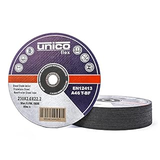 25x IPOTOOLS Disco per smerigliare 230 metallo in acciaio inossidabile, disco per smerigliare 230 mm x 2,0 mm, per metallo, acciaio e acciaio inossidabile Metallo Acciaio inossidabile