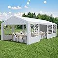 Raysfung 13' x 26' Heavy Duty Party Tent, Outdoor Wedding Tent with Removable Sidewalls&Sand Bags, Gazebo Canopy Shelter for Birthday Party, Outdoor Event