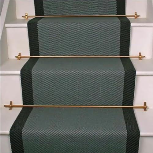 Barra de metal redonda para escaleras de 60 cm y soporte de montaje 6