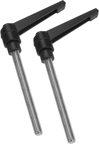 Miniatura 4 de uxcell 2 manijas de palanca de sujeción, M8 x 3.150 in, perno macho roscado de acero inoxidable 304, asas ajustables de bloqueo de trinquete de