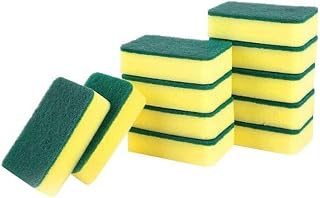 10pcs Double-Sided Decontamination Cleaning Dishwashing Sponge Kitchen Clean Rub Pot Rust Focal Stains Sponge Removing Kit Durability and Convenience