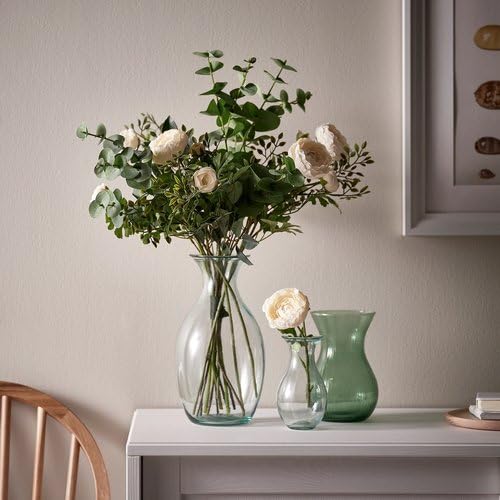 Amazon.co.jp: IKEA イケア 花瓶 グリーン 18cm m40632789 ROSENMAS