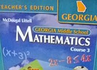 McDougal Littell Math Course 3 Georgia: Teacher Edition Course 3 2007 0618798072 Book Cover
