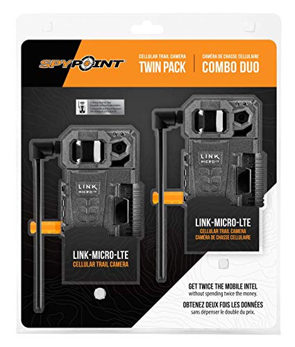 Spypoint Link-Micro-Lte Cellular Trail Camera Twin Pack With Two Security Steel Cases (Link-Micro-Lte-V) #TOP6
