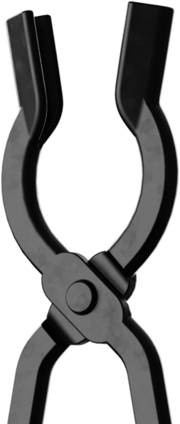 4PCS Blacksmith Tools with Blacksmith Tongs,3/8inch V-Bit Bolt,V-Bit Blade,Flat Jaw,Square Jaw, and Assembled Blacksmithing Tongs for Forging Tools and Equipment