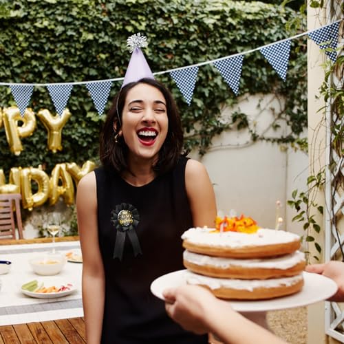 It's My Birthday Ribbon, Satin Fabric Happy Birthday Tinplate Badge Pin for Girls, Boys, Award Badge Brooch Party Decoration2