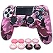 Produktbild Ralan Schutzhülle für PS4 Controller, Silikon, kompatibel mit PS4 Slim/PS4 Pro Controller (Pink Pro Daumengriff, 2 Schädelkappen-Griff), Camo