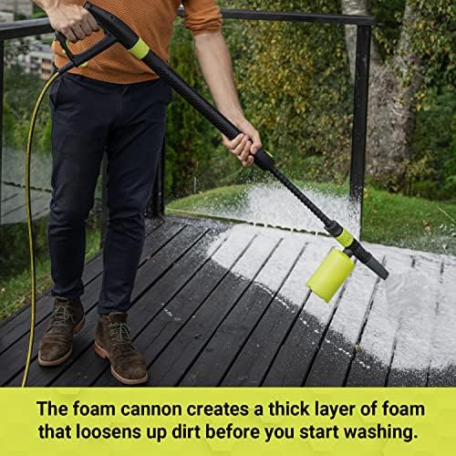 AVA Evolution P60 Pressure Washer, 145 Bar 500 LPH 2100 W, High Power Electric Jet Washer with Foam Cannon, Follow-Me Hose Reel, Zoom Lance, Used for Patios, Cars, Includes Turbo and Vario Nozzles