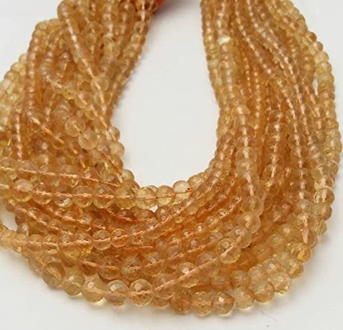 Citrine naturelle Sunela en perles facettées LKBEADS pour sublimer vos colliers d'été artisanaux