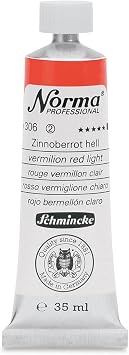 Schmincke Norma Professional 35 ml Paint, Vermilion Red Light 11306009