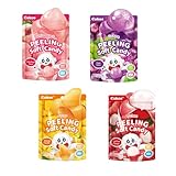 COKOC Peelable Gummy Variety Pack – 4 Individual Packs, Assorted Mango, Grape, White Peach & Lychee Fruit Candy Treats, Perfect Stocking Stuffers
