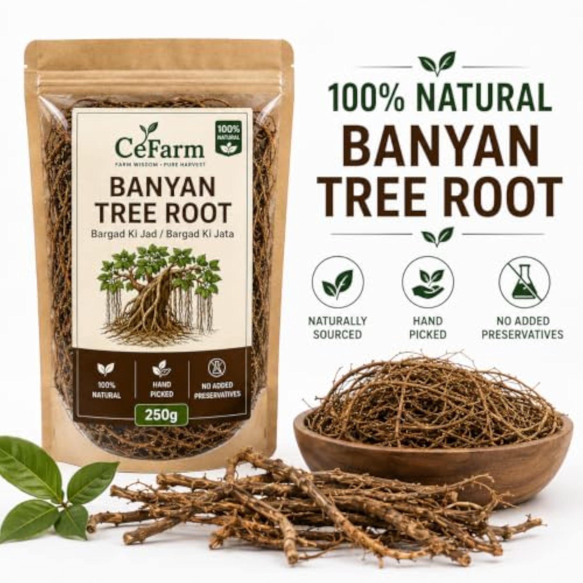 Banyan Tree Root 250g for Natural Decor