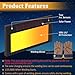 Auto Darkening Welding Lens 2x4 1/4 Shade 10, Solar Energy True Color Blue Welding Lens, Gold Welding Lens Replacement for Standard Welding Hoods and Welding Helmets