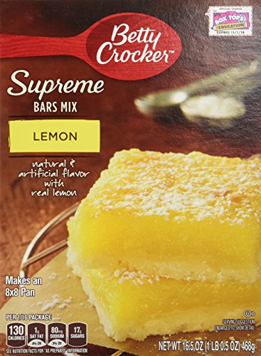 Betty Crocker, Supreme Lemon Bars Mix, 16.5oz Boxes (Pack of...