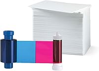 Vista 1 de Magicard MA100YMCKO Color Ribbon - YMCKO - 100 Prints with Bodno Premium CR80 30 Mil Graphic Quality PVC Cards - Qty 100