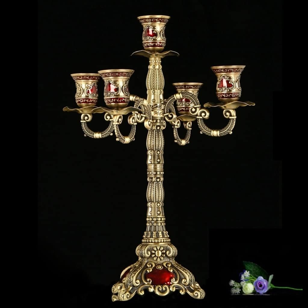 European Retro Home Hotel Wedding Romantic Candlelight Dinner Alloy Candlestick Gift