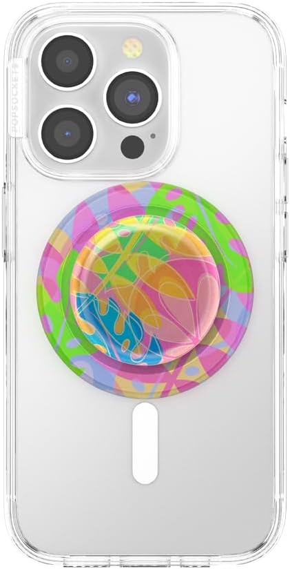 PopSockets Phone Grip for MagSafe with Kickstand, Magnetic Stand, Swappable Top, Secure Hold for iPhone MagSafe Cases, Phone & Tablet Grip - Boca Palm - Image 3