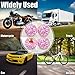 MEAJOO 4PCS Bling Crystal Diamond Tire Stem Valve Caps, Crystal Shinny Rhinestone Car Wheel Tire Valve Caps for Women, Universal for Cars, SUV, Trucks, Bikes, Motorcycles, Bicycles (Pink)