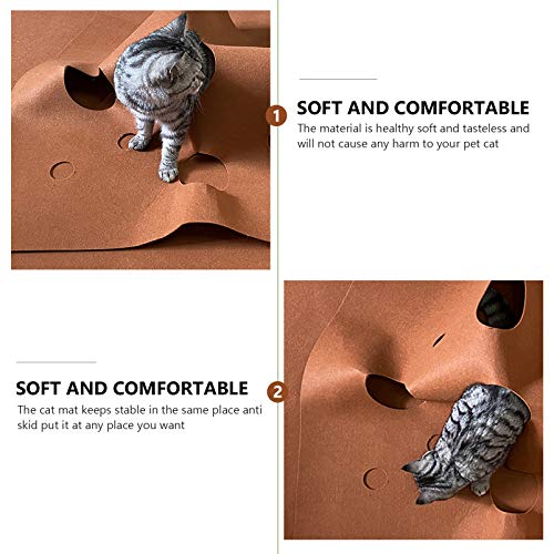 Tapete para brincar de arranhar gatos Balacoo, tapete multifuncional para raspagem de gatos, tapete