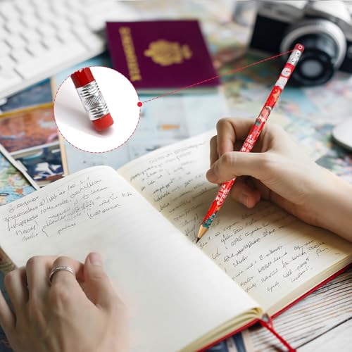 72 lápices navideños con borrador, motivos de Navidad miniatura 5