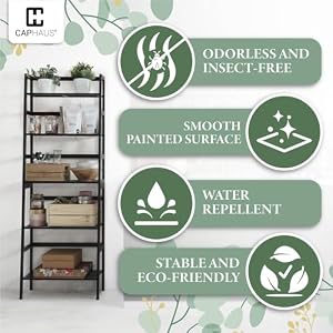 CAPHAUS 4-Tier Bamboo Ladder Shelf, Bamboo Open Storage Ladder Bookshelf, Freestanding Plant Standing Display Stand, Multifunctional Storage Rack Stand for Bathroom, Bedroom, Kitchen, White CAPHAUS 4 Tier Bamboo Ladder Shelf Bamboo Open Storage Ladder Bookshelf Freestanding Plant Standing Display Stand Multifunctional Storage Rack Stand for Bathroom Bedroom Kitchen White