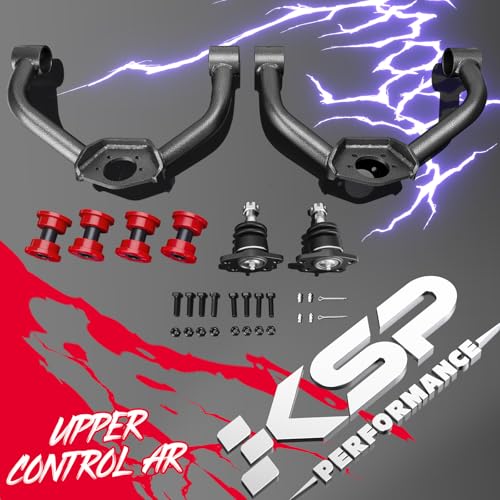 Image of KSP 2-4in Upper Control Arm with Flexible Ball Joints for Silverado Sierra 2500HD 3500HD 20-26, Heavy Duty Steel Front Control Arm fit Chevy GMC,Adjustable Enlarged UCA Replace for OE Fixed Parts