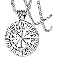 FaithHeart Colgante Vegvisir colgante brujula vikinga acero