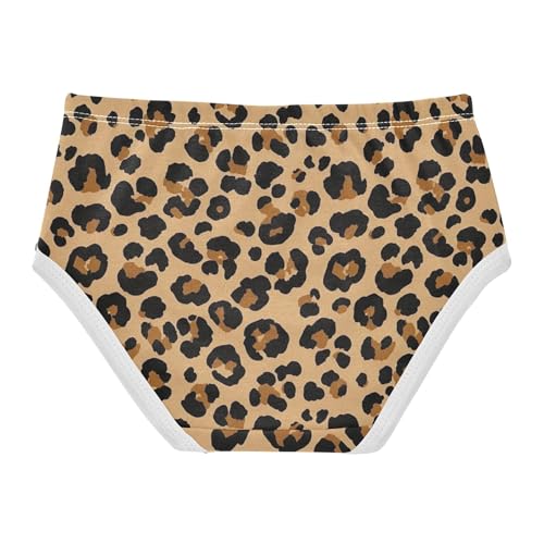 Classic Leopard Spots Brown Tan Toddlers Underwear Floral 2t Cotton Cute Panties Girl Fancy Briefs Kids Undies2