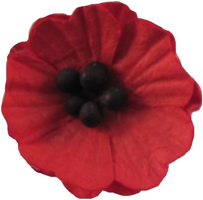 Small Paper Red Poppy Lapel Pin Flower Boutonniere Wedding Everyday