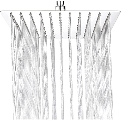 Elbe Regenduschkopf, 30x30cm 12 Zoll quadratischer Duschkopf Edelstahl 304, Air Booster Technologie Cover