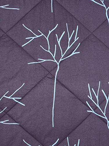 Image of Swayam Double Size AC Comforter | 254 cm X 228 cm | Dark Blue, 150 GSM | Comes with Health Layer : Prevents oozing Out of Fibre