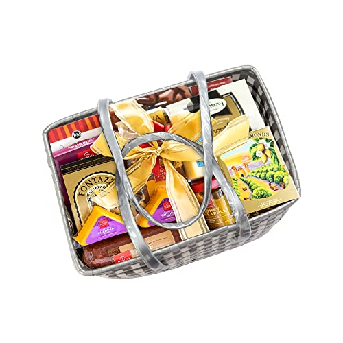 Image of Arnavira Handmade Multipurpose Basket with Lid 7.5L Used as Gift Hamper,Decorative Basket For Gifting,Basket For Puja (25 x 13 x 22 cm) (Silver White, Small)