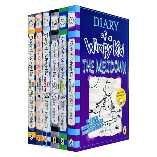 Diary of a Wimpy Kid Series Collection 6 Books Set (Books 12-17) By Jeff Kinney (The Getaway, The Meltdown, Wrecking Ball, The Deep End, Big Shot, Diper Overlode)