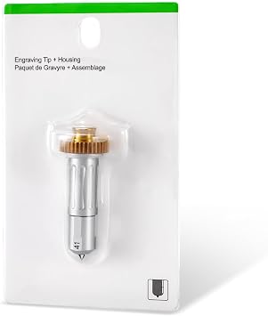 Engraving Tip + Drive Housing Compatible with Maker/Maker 3, Premium Carbide Engraving Tip, Ideal for Engraving Long Lasting Designs on Glass, Acrylic, Metal & More, Silve