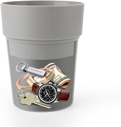 Vista 27 de Maceta con compartimento oculto seguro y secreto, ocultador de llaves secretas, oculta una caja fuerte secreta para llaves (verde)