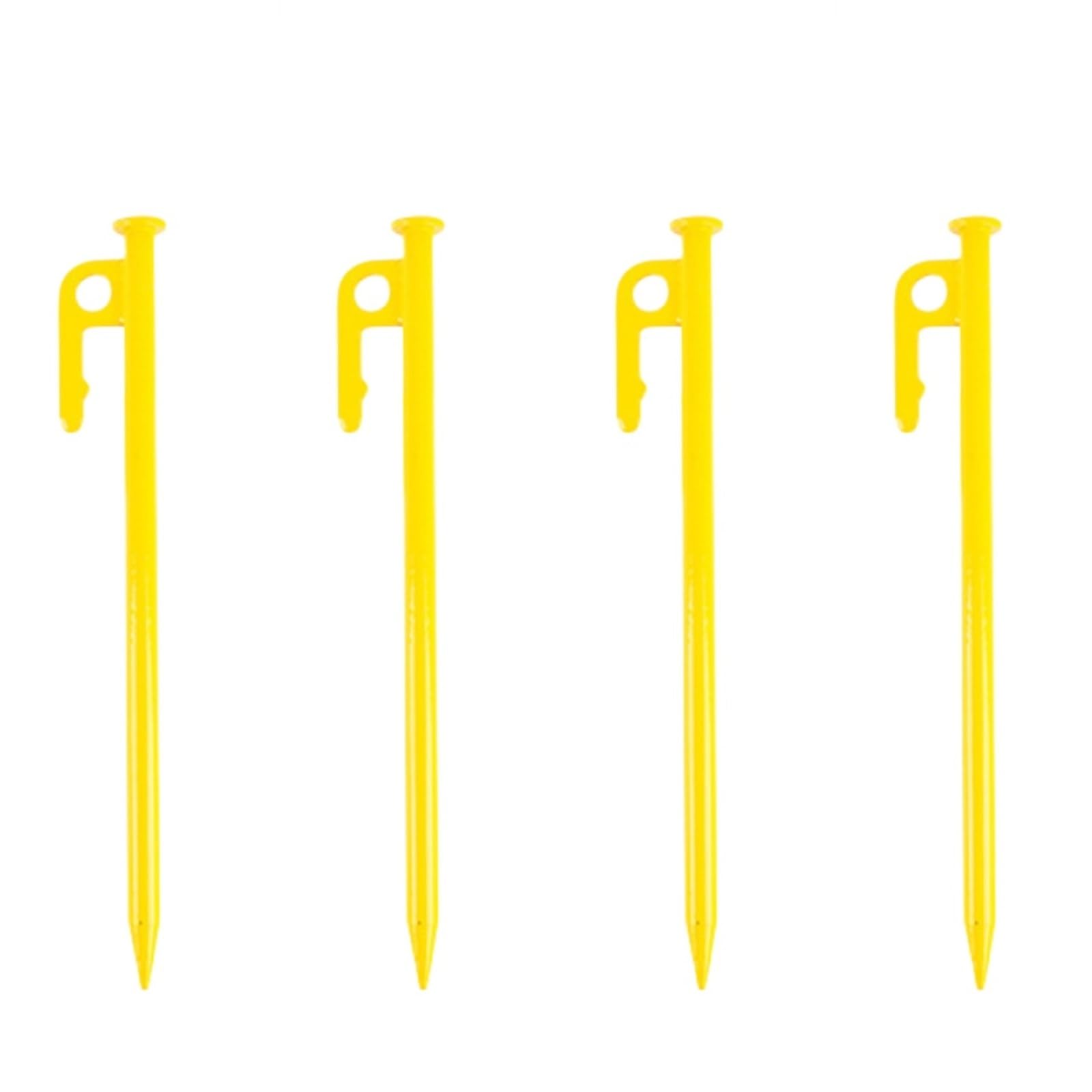 Picchetti Tenda 4 Pezzi di Chiodi da Campeggio for Esterni, ispessiti e allungati, Antivento, fissi, for Tenda da Spiaggia, Grandi, da Campeggio, in Acciaio(Yellow 40 cm)