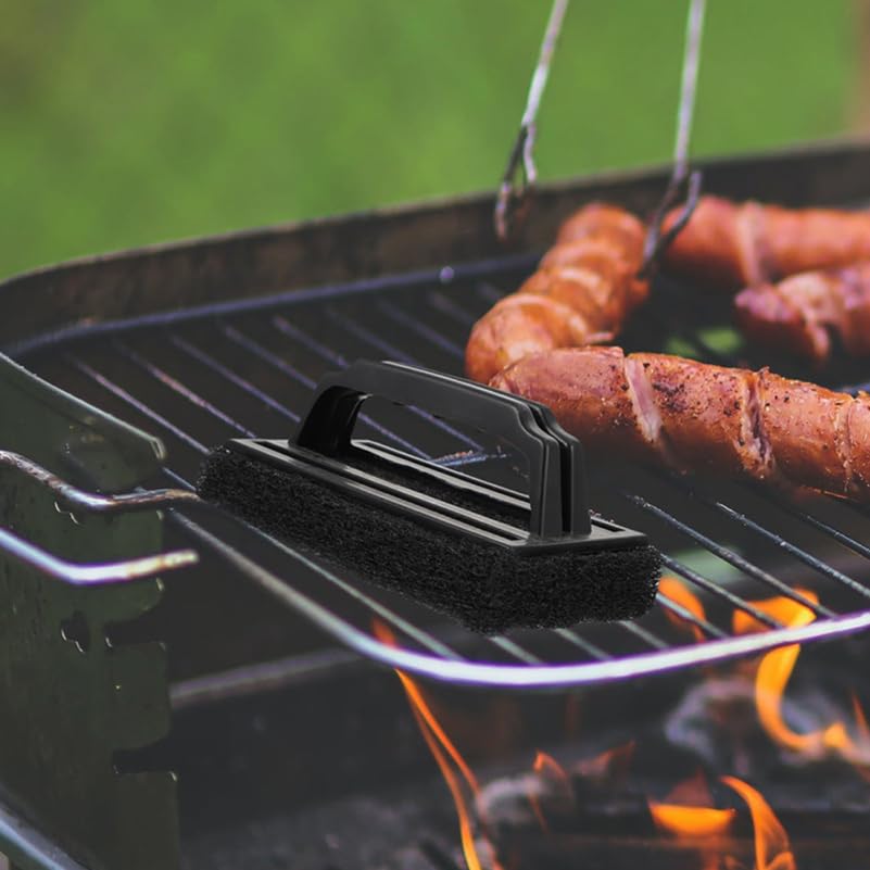 Image of balacoo Grill Cleaning Brush 5.90In with Non-Slip Handle Multi-Function BBQ Scrubber for Outdoor Grill Racks and Kitchen Stove Cleaning