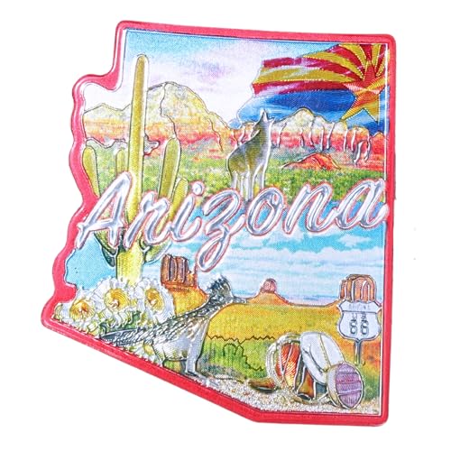 Imán decorativo rectangular de resina Premium Arizona 2.5 pulgadas