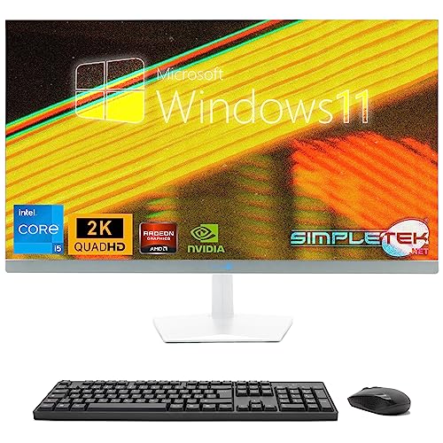 SIMPLETEK - PC All in One 27" FHD Core i5 Scheda Video Dedicata GT730 4GB Windows 11 | 16GB RAM SSD 960GB | Potente, Versatile, Lavoro, Gaming