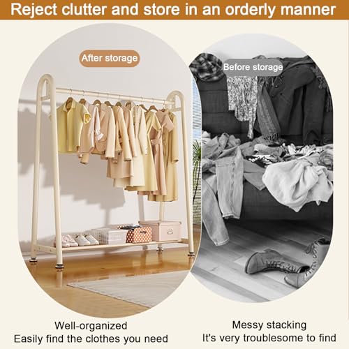 Présentoir métallique robuste avec étagère de rangement pour dressing moderne