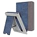 Produktbild Fintie Hülle kompatibel für 6" Kindle Paperwhite (10. Generation-2018/ alle Alter 6 Zoll Kindle Paperwhite) - Kickstand Schutzhülle mit Kartenfach Handschlaufe und Auto Sleep/Wake, Jeansoptik Blau